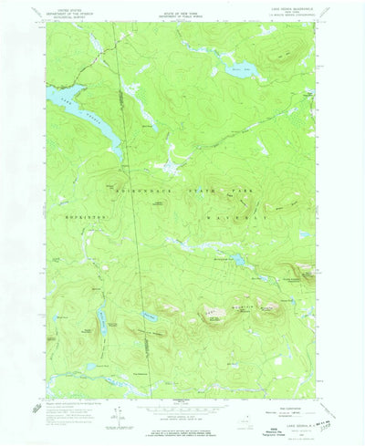 United States Geological Survey Lake Ozonia, NY (1964, 24000-Scale) digital map