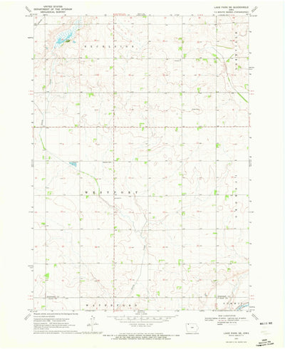 United States Geological Survey Lake Park SE, IA (1970, 24000-Scale) digital map