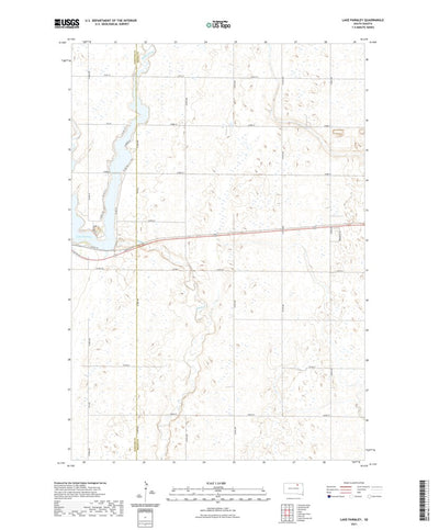 United States Geological Survey Lake Parmley, SD (2021, 24000-Scale) digital map