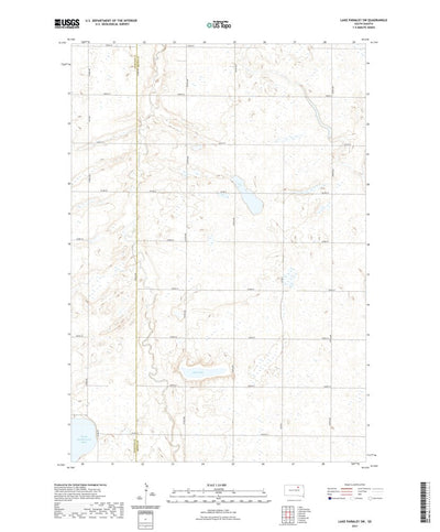 United States Geological Survey Lake Parmley SW, SD (2021, 24000-Scale) digital map