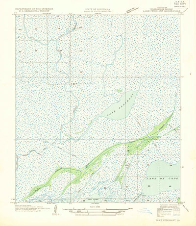 United States Geological Survey Lake Penchant, LA (1935, 31680-Scale) digital map