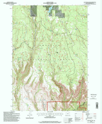 United States Geological Survey Lake Penland, OR (1995, 24000-Scale) digital map