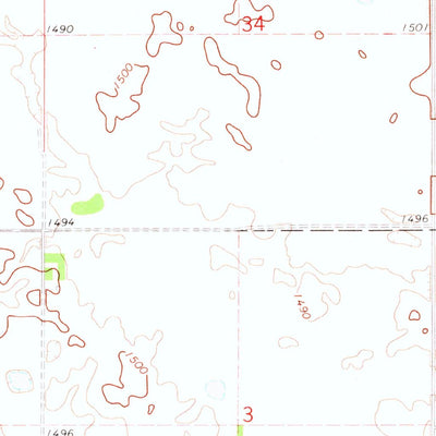 United States Geological Survey Lake Pickard, ND (1971, 24000-Scale) digital map