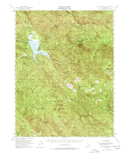 United States Geological Survey Lake Pillsbury, CA (1951, 62500-Scale) digital map