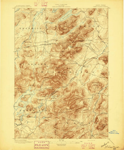 United States Geological Survey Lake Placid, NY (1896, 62500-Scale) digital map