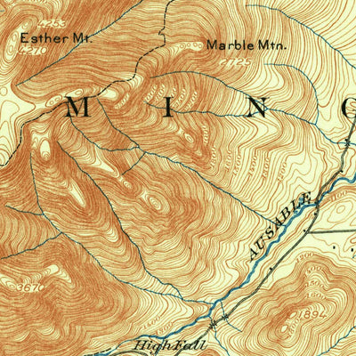 United States Geological Survey Lake Placid, NY (1898, 62500-Scale) digital map