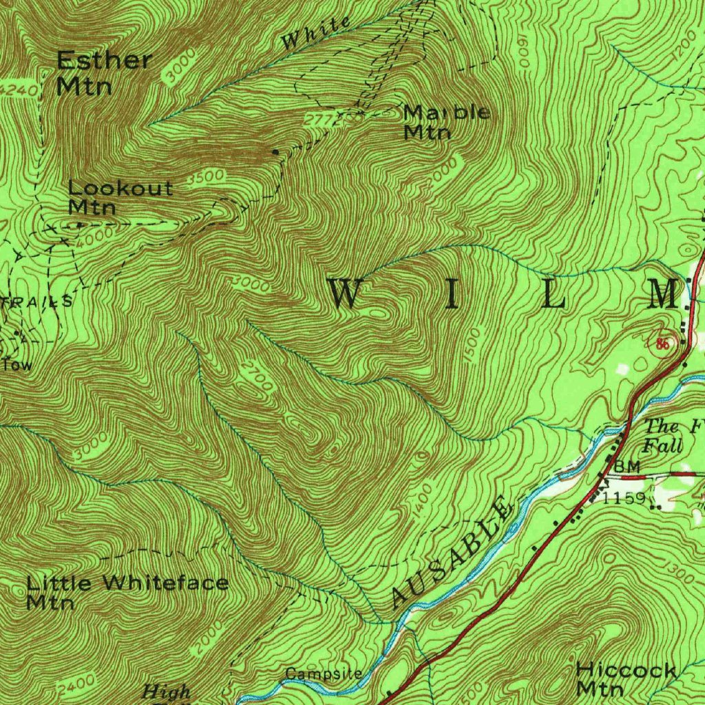 Lake Placid, NY (1953, 62500-Scale) Map by United States Geological ...