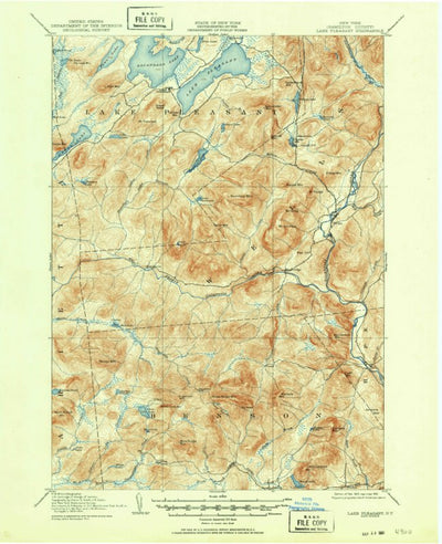 United States Geological Survey Lake Pleasant, NY (1907, 62500-Scale) digital map