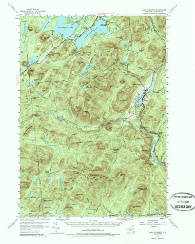 United States Geological Survey Lake Pleasant, NY (1954, 62500-Scale) digital map