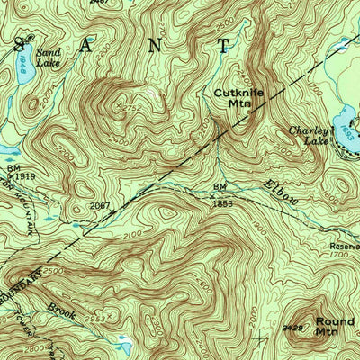 United States Geological Survey Lake Pleasant, NY (1954, 62500-Scale) digital map