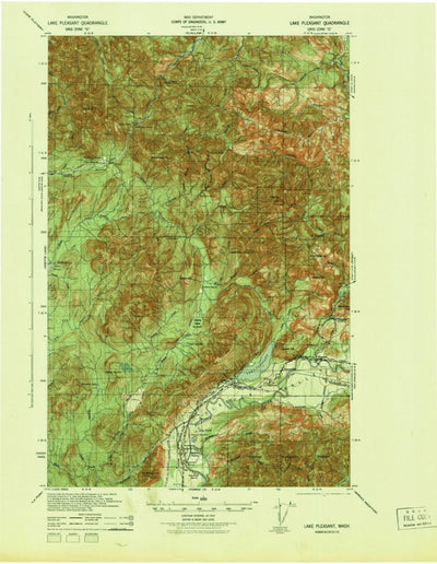 United States Geological Survey Lake Pleasant, WA (1942, 62500-Scale) digital map