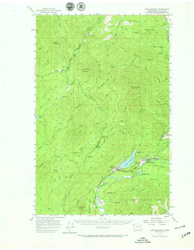 United States Geological Survey Lake Pleasant, WA (1957, 62500-Scale) digital map
