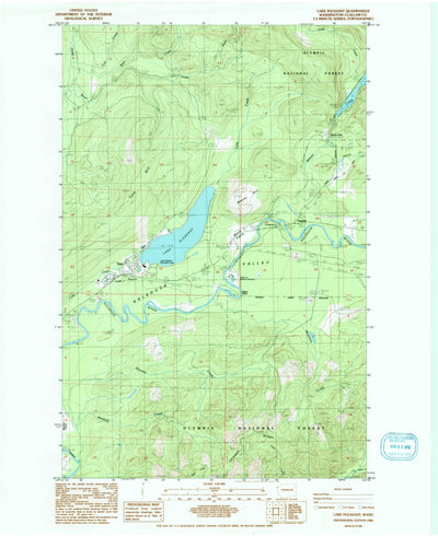 United States Geological Survey Lake Pleasant, WA (1984, 24000-Scale) digital map