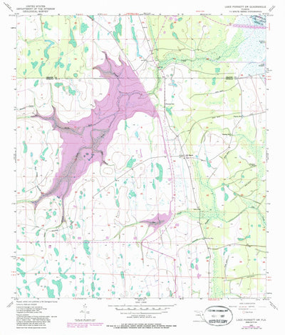 United States Geological Survey Lake Poinsett SW, FL (1953, 24000-Scale) digital map
