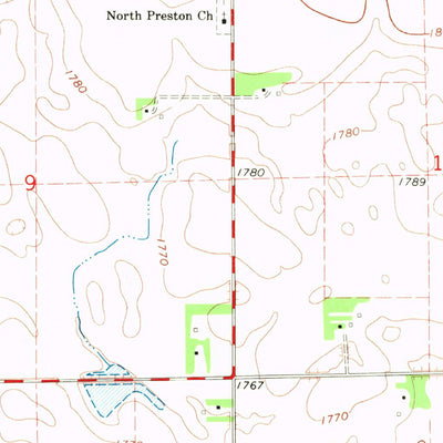 United States Geological Survey Lake Preston NE, SD (1968, 24000-Scale) digital map