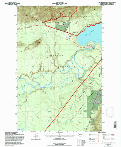 United States Geological Survey Lake Quinault West, WA (1995, 24000-Scale) digital map