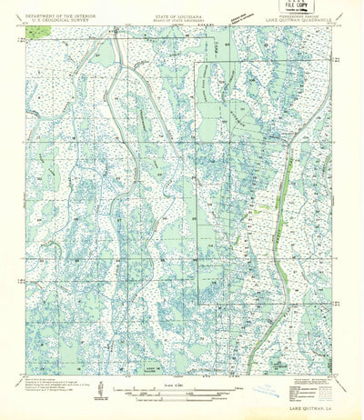 United States Geological Survey Lake Quitman, LA (1935, 31680-Scale) digital map