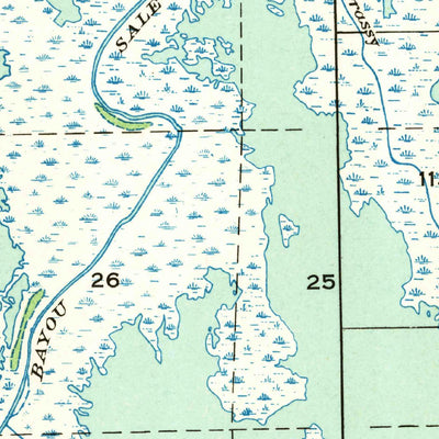 United States Geological Survey Lake Quitman, LA (1935, 31680-Scale) digital map