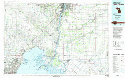 United States Geological Survey Lake Saint Clair North, MI (1981, 100000-Scale) digital map