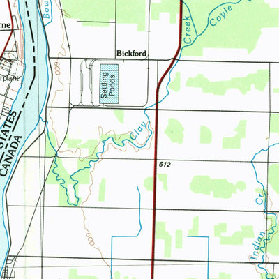 United States Geological Survey Lake Saint Clair North, MI (1981, 100000-Scale) digital map