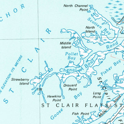 United States Geological Survey Lake Saint Clair North, MI (1981, 100000-Scale) digital map