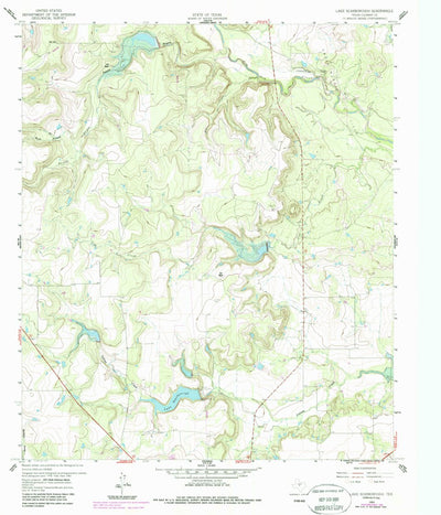 United States Geological Survey Lake Scarborough, TX (1960, 24000-Scale) digital map