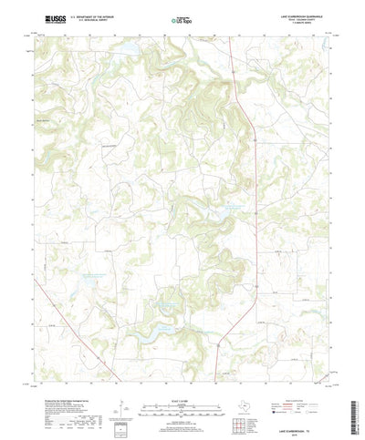 United States Geological Survey Lake Scarborough, TX (2019, 24000-Scale) digital map