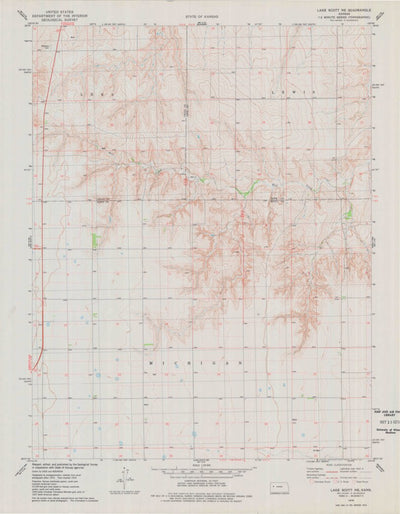 United States Geological Survey Lake Scott NE, KS (1976, 24000-Scale) digital map