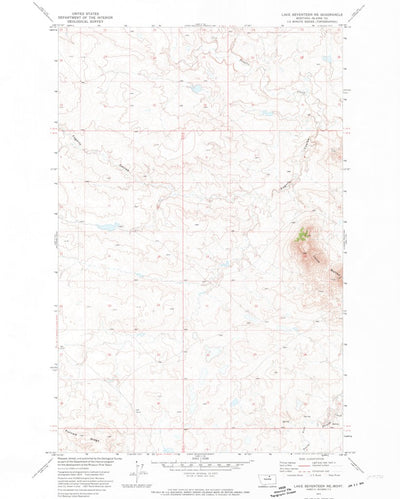 United States Geological Survey Lake Seventeen NE, MT (1971, 24000-Scale) digital map