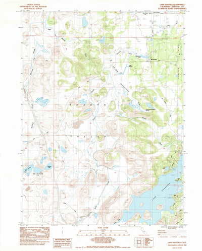 United States Geological Survey Lake Shastina, CA (1984, 24000-Scale) digital map