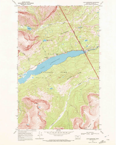 United States Geological Survey Lake Sherburne, MT (1968, 24000-Scale) digital map