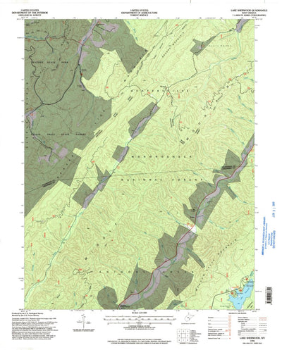 United States Geological Survey Lake Sherwood, WV (1995, 24000-Scale) digital map