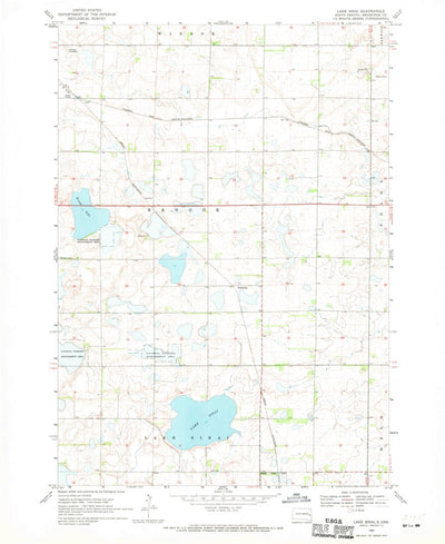 United States Geological Survey Lake Sinai, SD (1968, 24000-Scale) digital map