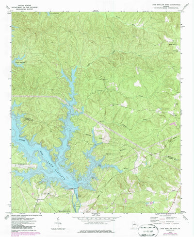 United States Geological Survey Lake Sinclair East, GA (1972, 24000-Scale) digital map