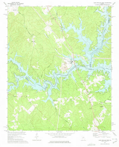 United States Geological Survey Lake Sinclair West, GA (1972, 24000-Scale) digital map