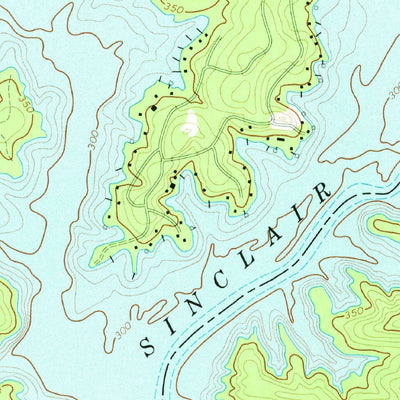 United States Geological Survey Lake Sinclair West, GA (1972, 24000-Scale) digital map