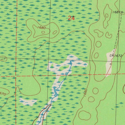 United States Geological Survey Lake Six, WI (1984, 24000-Scale) digital map