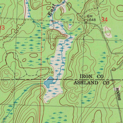 United States Geological Survey Lake Six, WI (1984, 24000-Scale) digital map