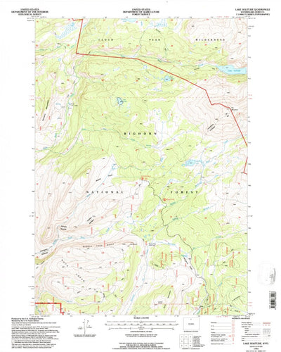 United States Geological Survey Lake Solitude, WY (1993, 24000-Scale) digital map