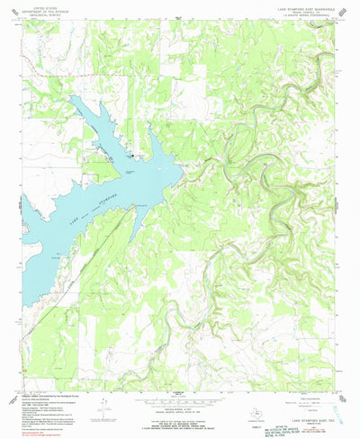 United States Geological Survey Lake Stamford East, TX (1966, 24000-Scale) digital map