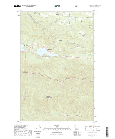 United States Geological Survey Lake Sutherland, WA (2020, 24000-Scale) digital map