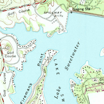 United States Geological Survey Lake Sweetwater, TX (1969, 24000-Scale) digital map