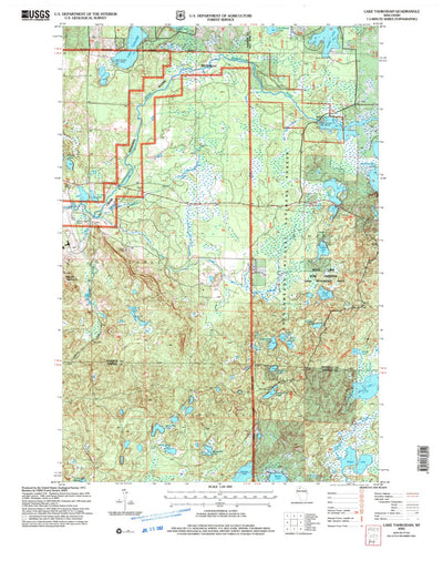 United States Geological Survey Lake Tahkodah, WI (2005, 24000-Scale) digital map