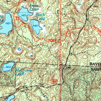 United States Geological Survey Lake Tahkodah, WI (2005, 24000-Scale) digital map