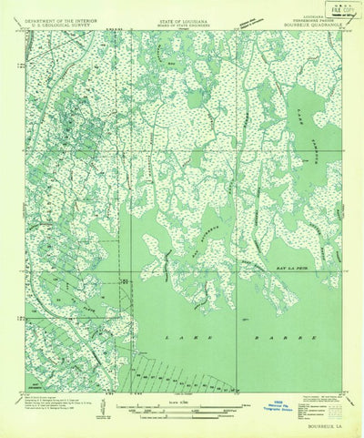 United States Geological Survey Lake Tambour, LA (1935, 31680-Scale) digital map