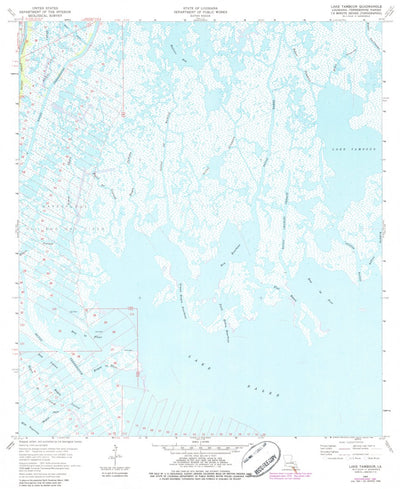United States Geological Survey Lake Tambour, LA (1964, 24000-Scale) digital map