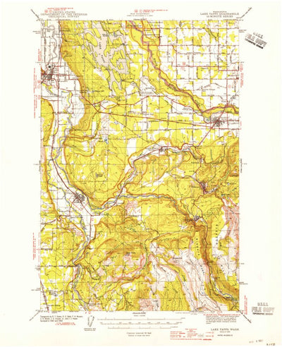 United States Geological Survey Lake Tapps, WA (1944, 62500-Scale) digital map