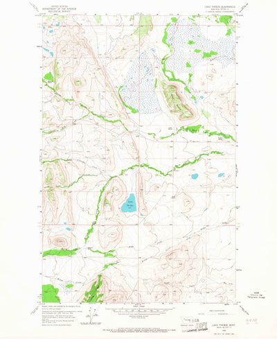 United States Geological Survey Lake Theboe, MT (1958, 24000-Scale) digital map