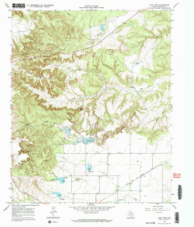 United States Geological Survey Lake Theo, TX (1967, 24000-Scale) digital map