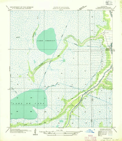 United States Geological Survey Lake Theriot, LA (1935, 31680-Scale) digital map
